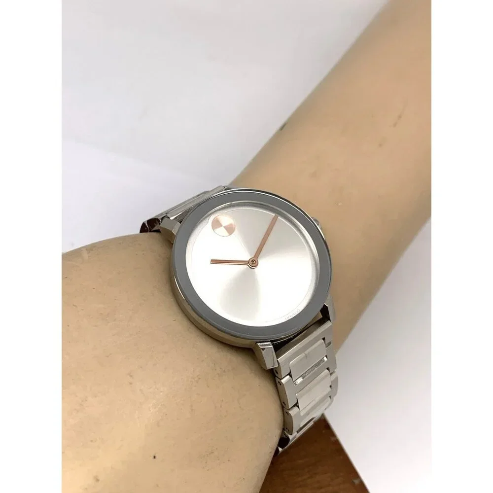 Movado Women's Watch 3600647 Bold Swiss Quartz Silver Dial Stainless Steel 34mm